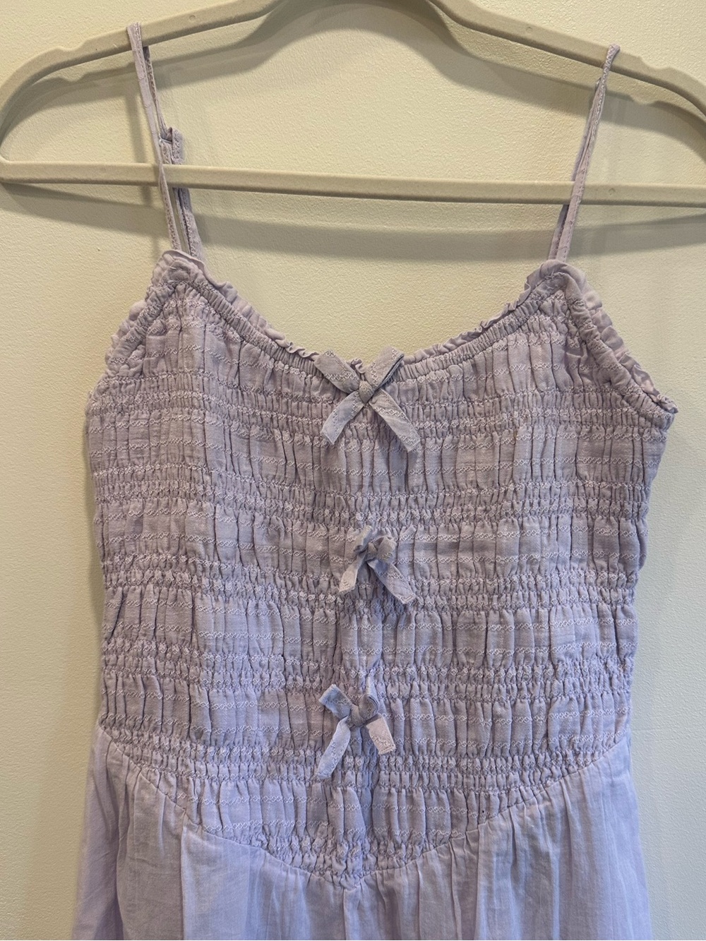 American Eagle AE Lavender Bella Bow Smocked Midi Dress XS NWT - Picture 6 of 7